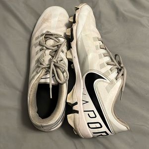 Black/white Nike football cleats